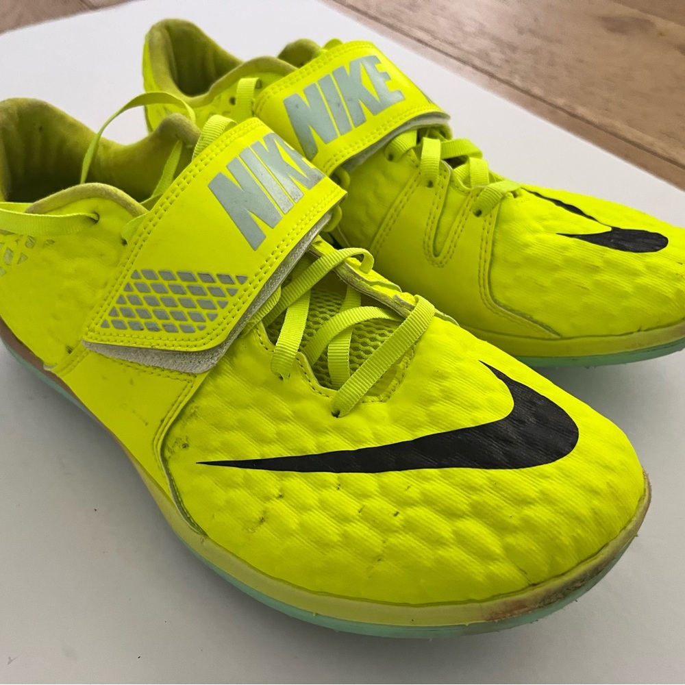 Nike Zoom HJ Elite Neon Yellow Track Spikes US 8 / EU 41
